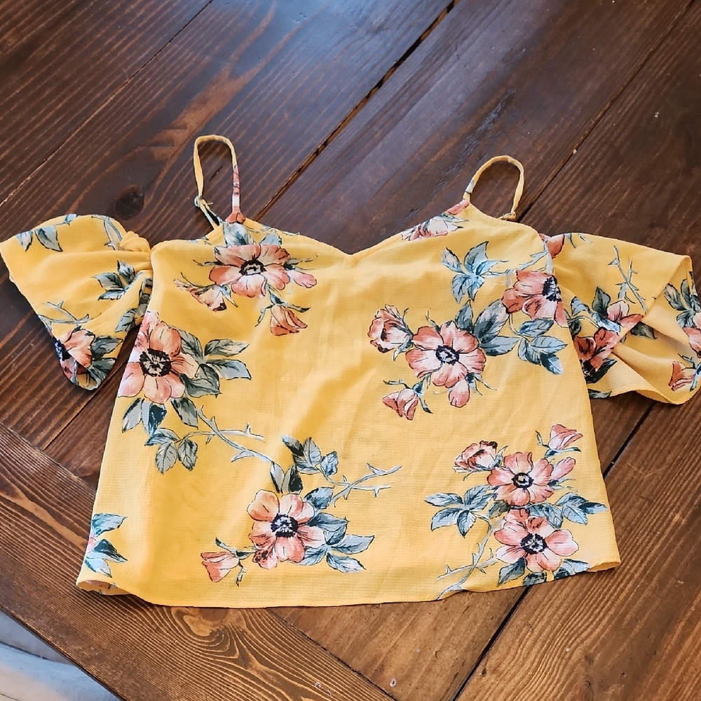 Floral Yellow Women's Top